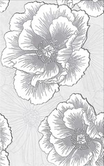 Dekor Ferrata Grey Flower 25X40